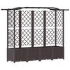 vidaXL Verhoogd Bed met Trellis en Dak Bruin 204 x 40 x 138 cm PP