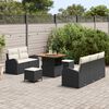 vidaXL Tuin Sofa Set 8 pcs Zwart poly rattan