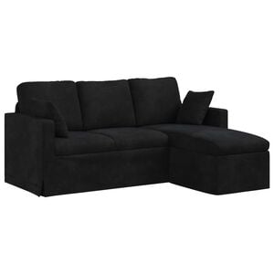 vidaXL Bank Zwart 178 x 134 x 80 cm Fluweel