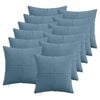 vidaXL Kussensloop 12 pcs ALMELO Blauw 40 x 40 cm corduroy