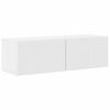 vidaXL TV Wandkast 2 pcs Glanzend Wit 98 x 31 x 29,5 cm Bewerkt hout