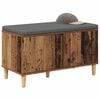 vidaXL Halbank met kussen met opslag Oudhout 60 x 38 x 46 cm