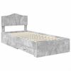 vidaXL Bedframe met hoofdeinde Beton Grijs 90 x 200 cm Bewerkt hout
