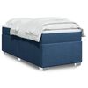 vidaXL Boxspring met matras stof blauw 80x200 cm