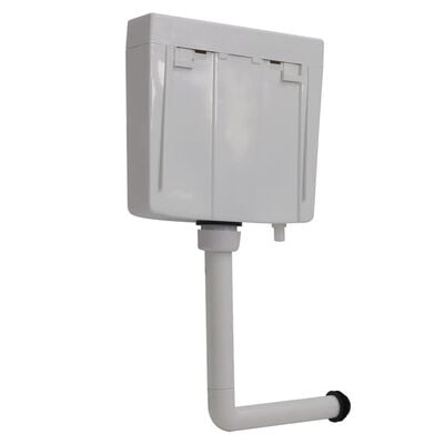 vidaXL Toiletstortbak met watertoevoer onderin 3/6 L grijs