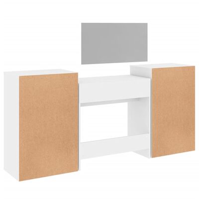 vidaXL 4-delige Kaptafelset bewerkt hout wit