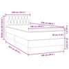 vidaXL Boxspring met matras fluweel zwart 100x220 cm