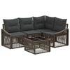 vidaXL Tuinbankenset 5 st 4-zits Grijs poly rattan