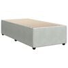 vidaXL Boxspring met matras fluweel lichtgrijs 80x200 cm