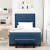 vidaXL Boxspringbed met matras met hoofdeinde Blauw 120 x 200 cm Stof
