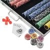 vidaXL Pokerset met 1000 laser chips aluminium
