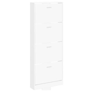 vidaXL Schoenenkast 59x17x150 cm bewerkt hout wit