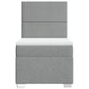 vidaXL Boxspring met matras stof lichtgrijs 80x200 cm