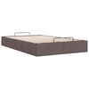 vidaXL Bedframe zonder matras 120x190 cm stof donkerbruin