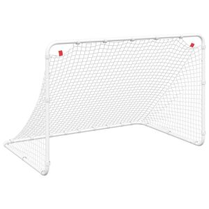 vidaXL Voetbaldoel Wit 122x81x81 cm Staal