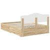 vidaXL Bedframe met hoofdeinde Sonoma Eiken 140 x 200 cm Bewerkt hout