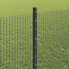 vidaXL Hek met Paal Grijs 0,8 x 50 m Staal en PVC