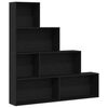 vidaXL Boekenkast 6-laags 155 x 24 x 160 cm Bewerkt hout Zwart Eiken