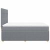 vidaXL Boxspring met matras stof lichtgrijs 140x190 cm