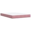 vidaXL Boxspring met matras fluweel roze 140x190 cm