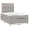 vidaXL Boxspring met matras stof lichtgrijs 120x200 cm