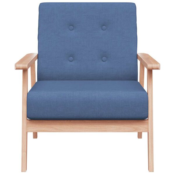 vidaXL Fauteuil stof blauw