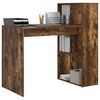 vidaXL Bureau met plank Gerookt eiken 108 x 55 x 103.5 cm Bewerkt hout