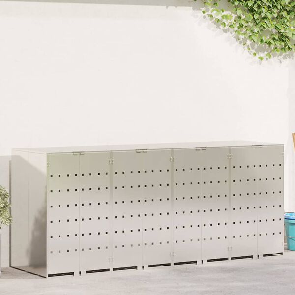 vidaXL Wieltjesbakopslag voor 3 bakken Zilver 340 x 77.5 x 115.5 cm