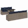 vidaXL Tuin Sofa Set 8 st Grijs poly rattan