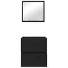 vidaXL Badkamerkast Zwart Eiken 41 x 38,5 x 45 cm Bewerkt hout