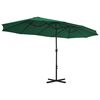vidaXL Parasol met aluminium paal 460x270 cm groen