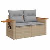 vidaXL Tuin Sofa Set met kussen 12 pcs beige en lichtgrijs