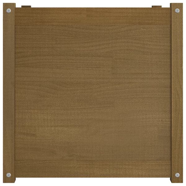 vidaXL Plantenbak 60x60x60 cm massief grenenhout honingbruin