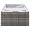vidaXL Plantenbak 157x80x40 cm poly rattan grijs