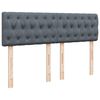 vidaXL Boxspring met matras fluweel donkergrijs 140x190 cm