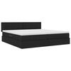 vidaXL Opbergbed met LED met matras met LED Zwart 200 x 200 cm Stof