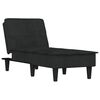 vidaXL Chaise longue fluweel zwart