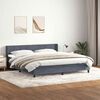 vidaXL Boxspring met matras fluweel donkergrijs 200x210 cm