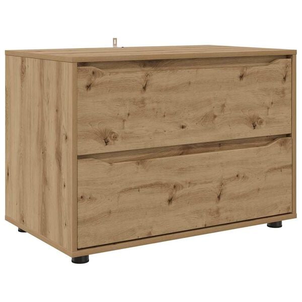 vidaXL Opbergkast Artisan Eiken 80 x 48 x 57 cm Bewerkt hout