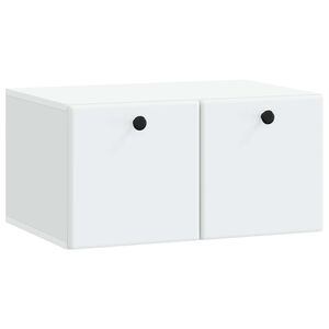 vidaXL Wandbeugel TV-kast 59,5 x 41 x 30 cm Wit Bewerkt hout