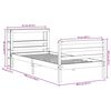 vidaXL Bedframe zonder matras massief grenenhout wit 75x190 cm