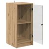 vidaXL Dressoir artisanaal eikenkleurig 35 x 37 x 76 cm Bewerkt hout