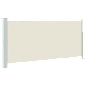 vidaXL Windscherm uittrekbaar 140x314 cm cr&egrave;mekleurig