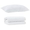 vidaXL Dekbed Set met kussen 2 pcs Wit Microfibre