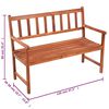 vidaXL Tuinbank met kussen 120 cm massief acaciahout