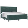 vidaXL Boxspringbed met matras Donkergroen 200 x 200 cm Fluweel
