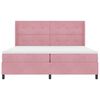 vidaXL Boxspringbed met matras Roze 200 x 200 cm Fluweel
