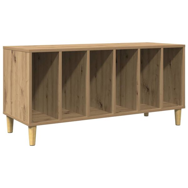 vidaXL Platenkast 100x38x48 cm bewerkt hout artisanaal eikenkleur