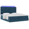 vidaXL Ottoman bed met matrassen en LED's 180x200cm fluweel