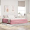 vidaXL Opbergbed met matras met matras Roze 180 x 200 cm Fluweel